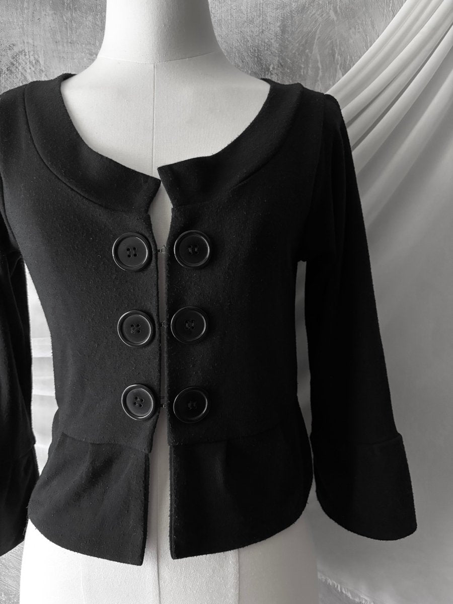 Cinema Button Cardigan - MIDNIGHT FAE