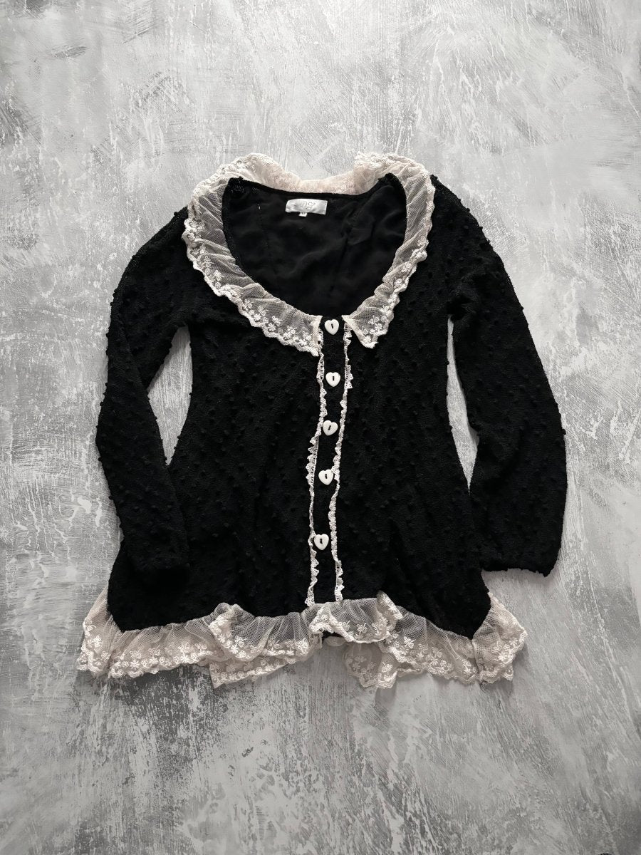 Deary Knit Blouse - MIDNIGHT FAE