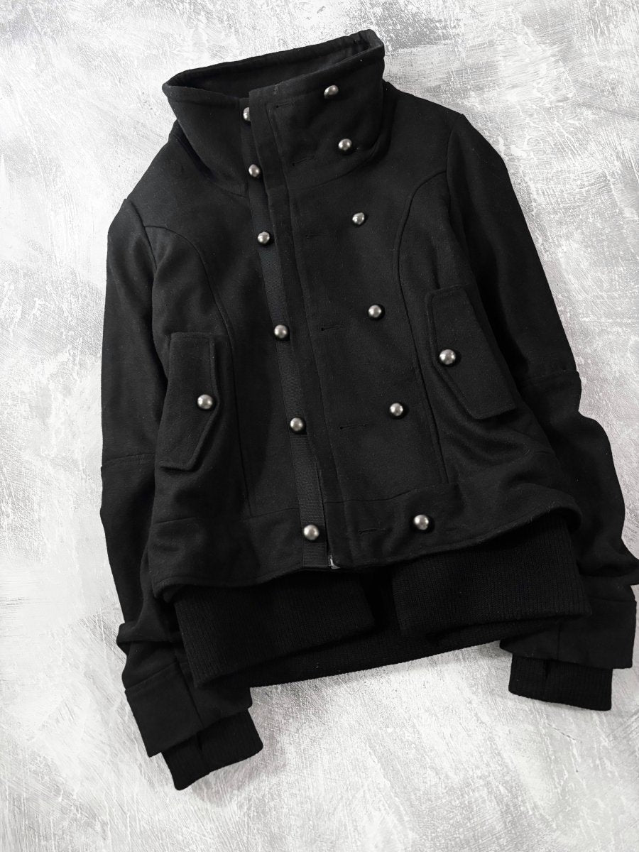 Glamour Zip Up Coat - MIDNIGHT FAE