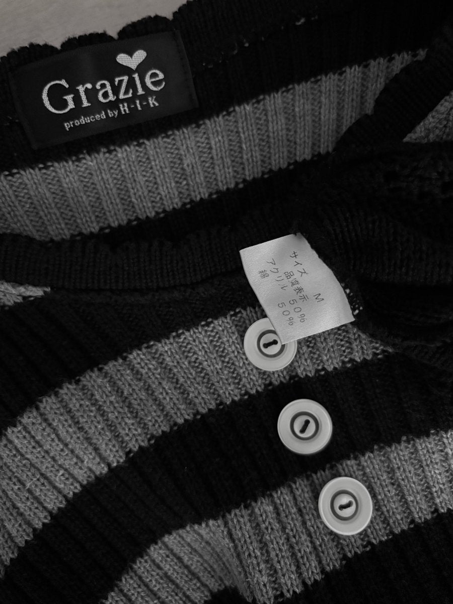 Grazie Striped Dress - MIDNIGHT FAE