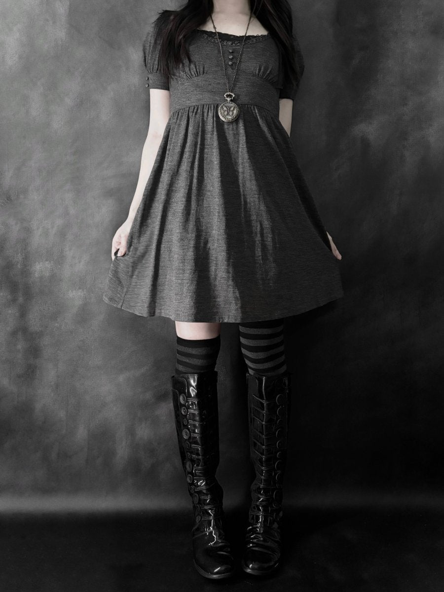 Hymn Babydoll Dress - MIDNIGHT FAE