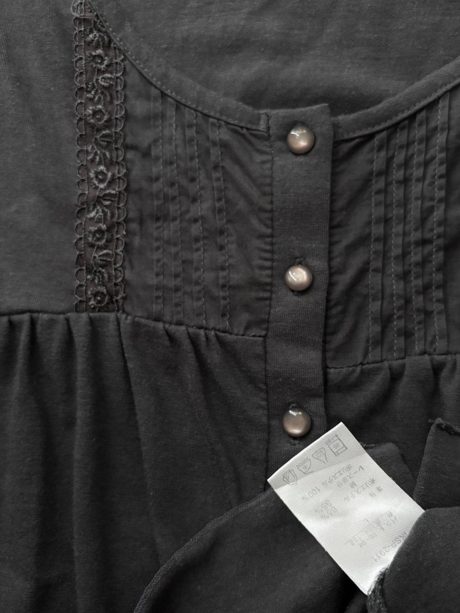 Ikka Babydoll Top - MIDNIGHT FAE