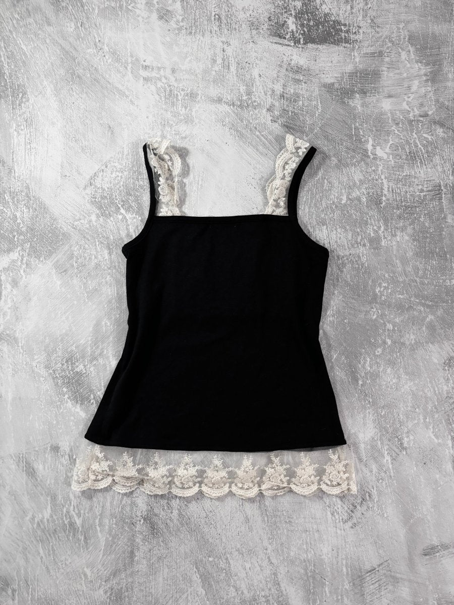Lace Trim Cami - MIDNIGHT FAE