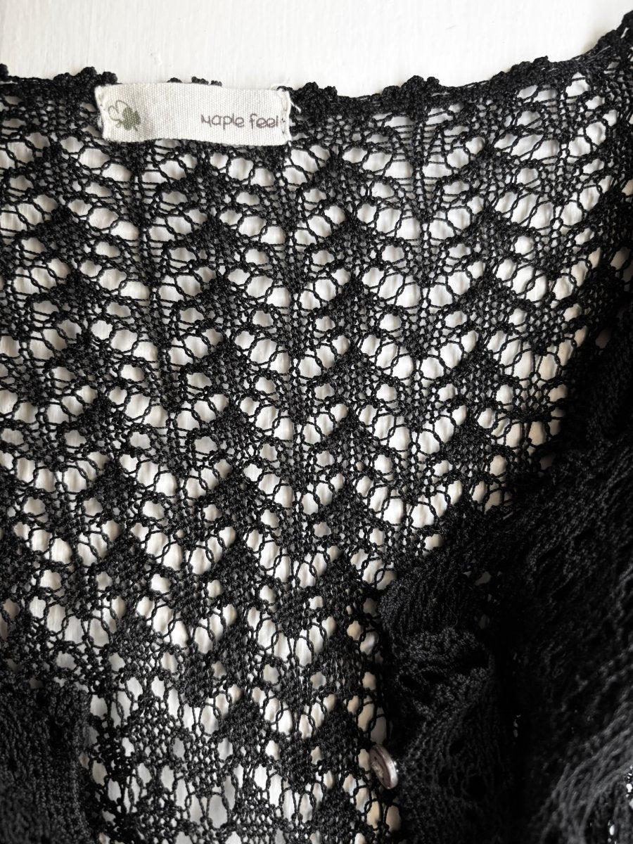 Maple Crochet Cardigan - MIDNIGHT FAE