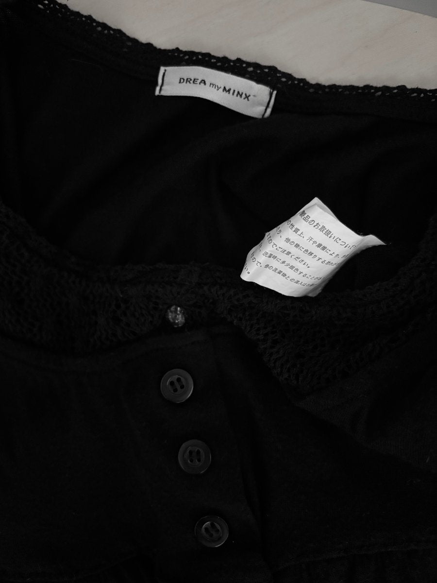 Minx Button Dress - MIDNIGHT FAE
