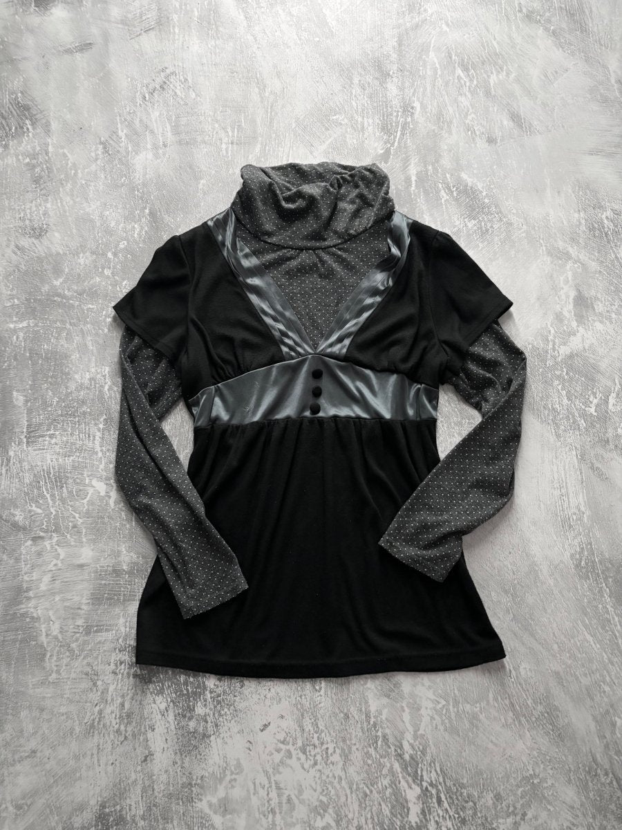 Nini Layered Blouse - MIDNIGHT FAE