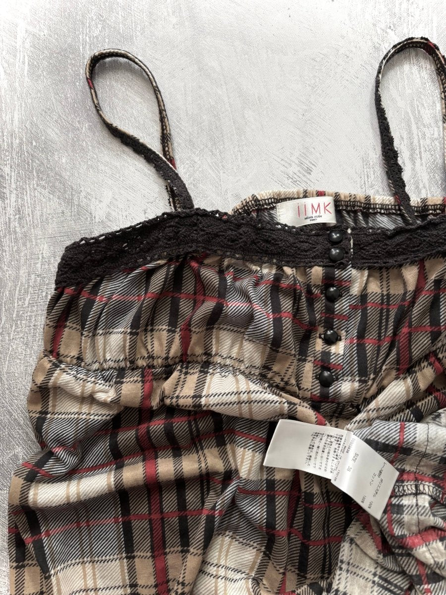 Rust Plaid Mini Dress - MIDNIGHT FAE