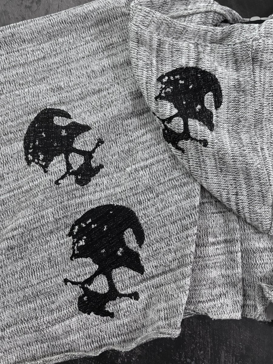 Skull Knit Poncho - MIDNIGHT FAE