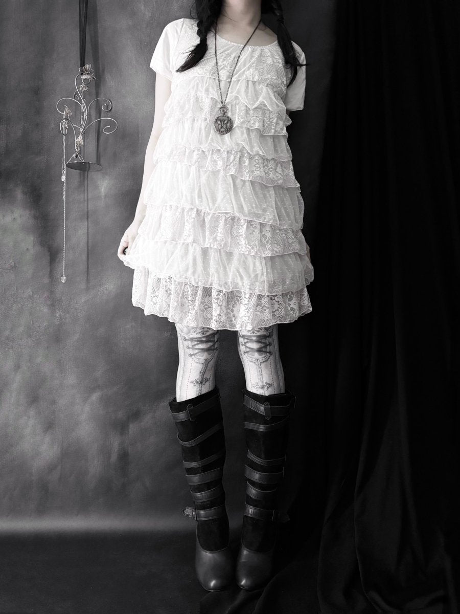 Snowfall Ruffle Dress (BNWT) - MIDNIGHT FAE