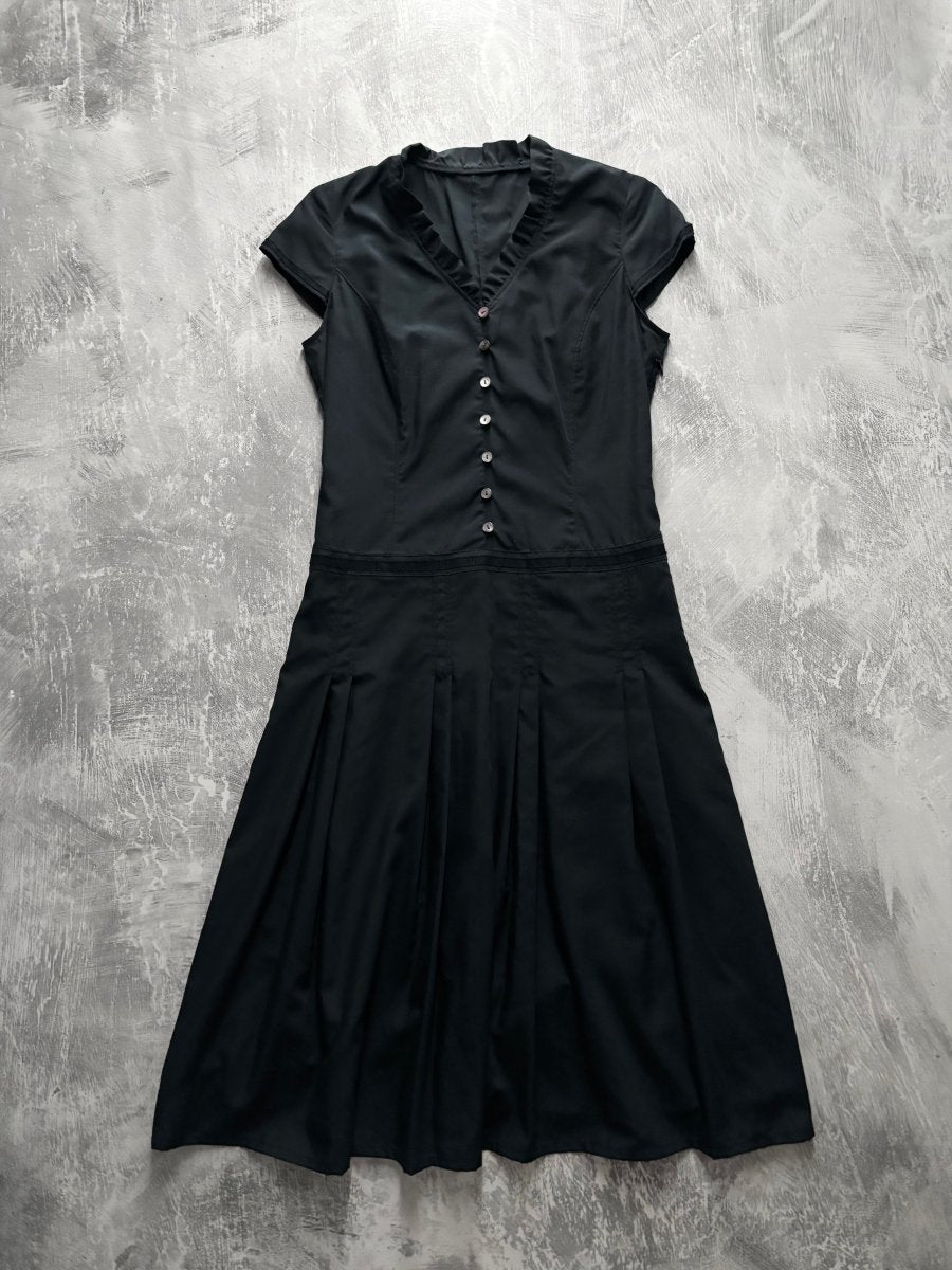 Voicemail Navy Dress - MIDNIGHT FAE