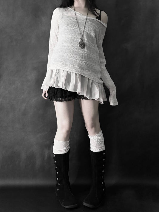 Afterimage Sheer Knit (BNWT) - MIDNIGHT FAE