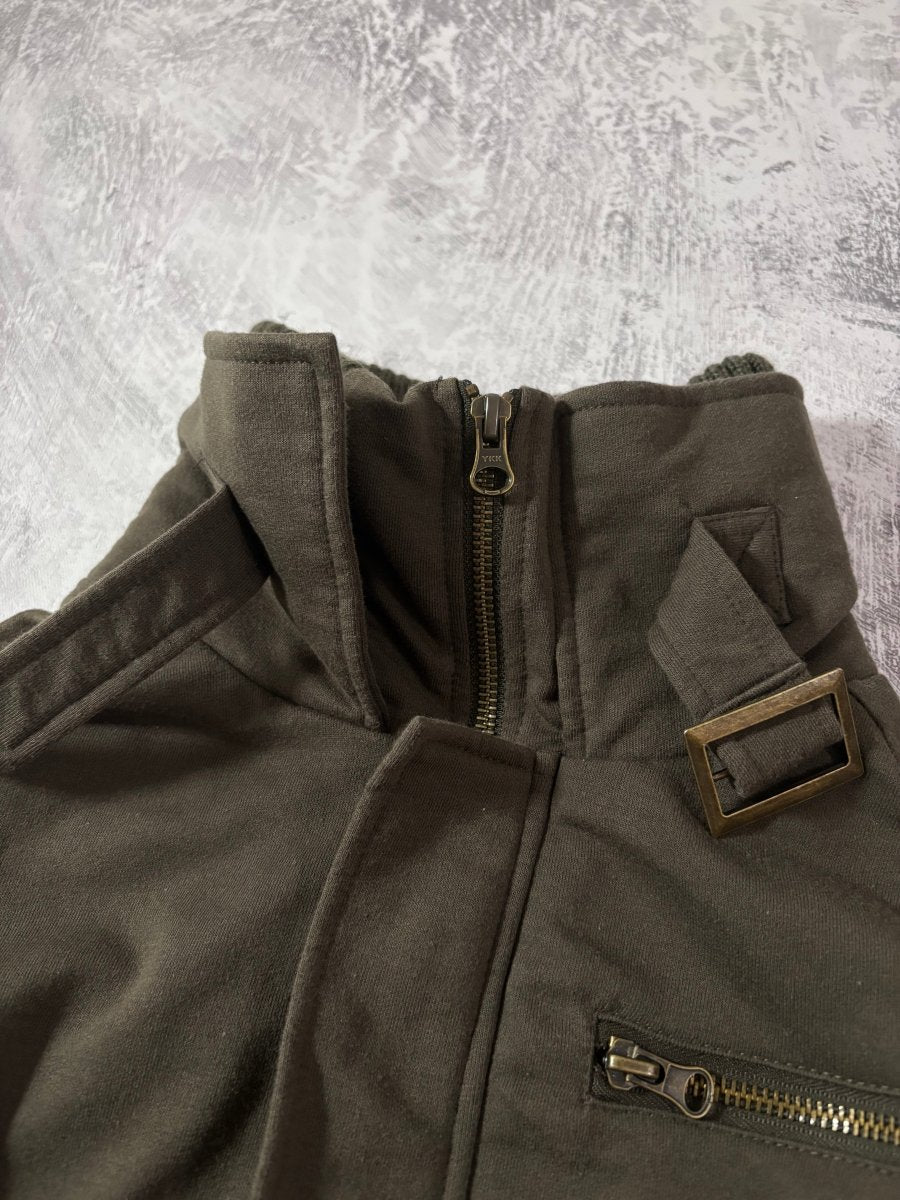 Alone Khaki Zip Up Jacket - MIDNIGHT FAE