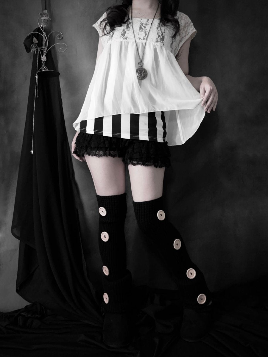 Amnesia Striped Blouse - MIDNIGHT FAE