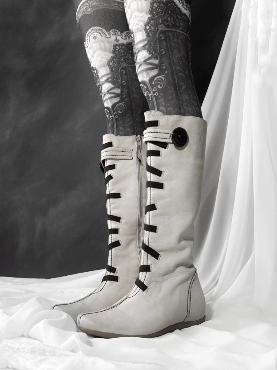 Anima Leather Boots - MIDNIGHT FAE