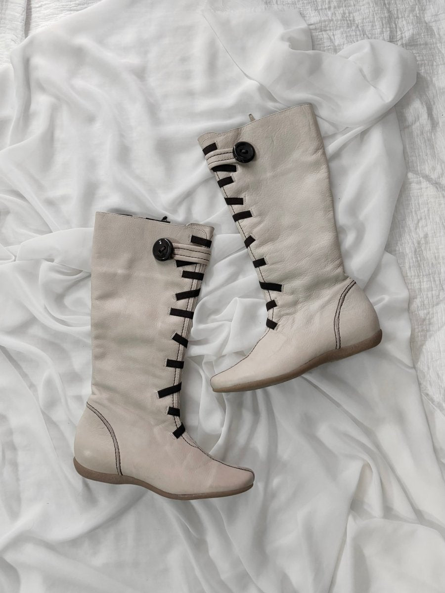 Anima Leather Boots - MIDNIGHT FAE