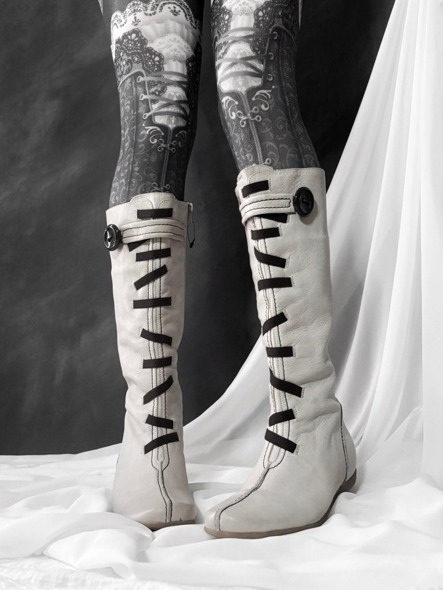 Anima Leather Boots - MIDNIGHT FAE