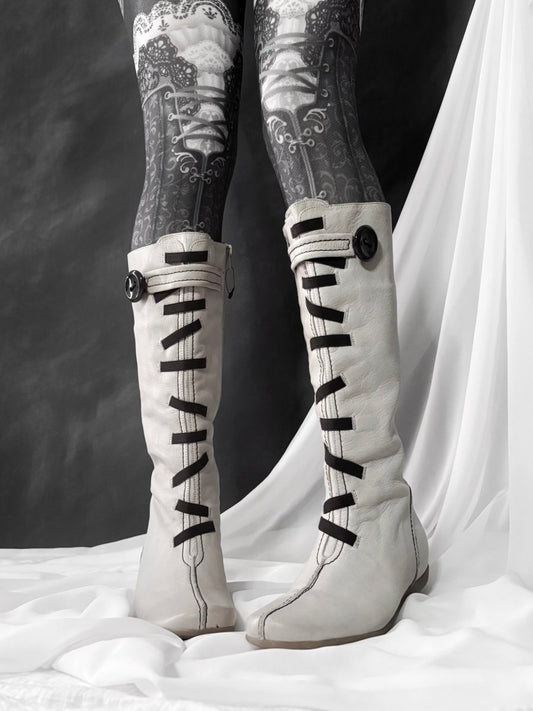 Anima Leather Boots - MIDNIGHT FAE