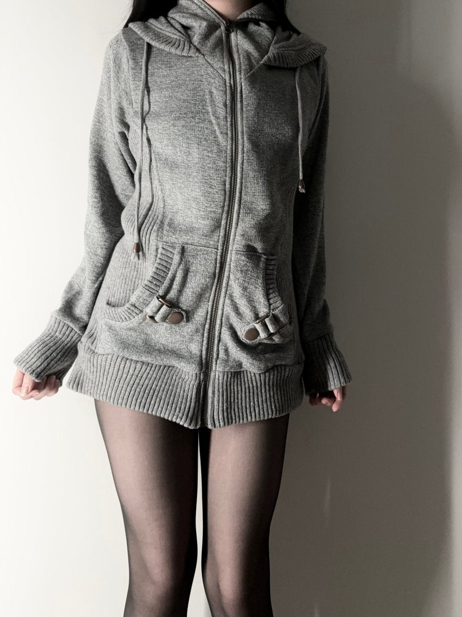 Ash Zip Up Hoodie Jacket - MIDNIGHT FAE