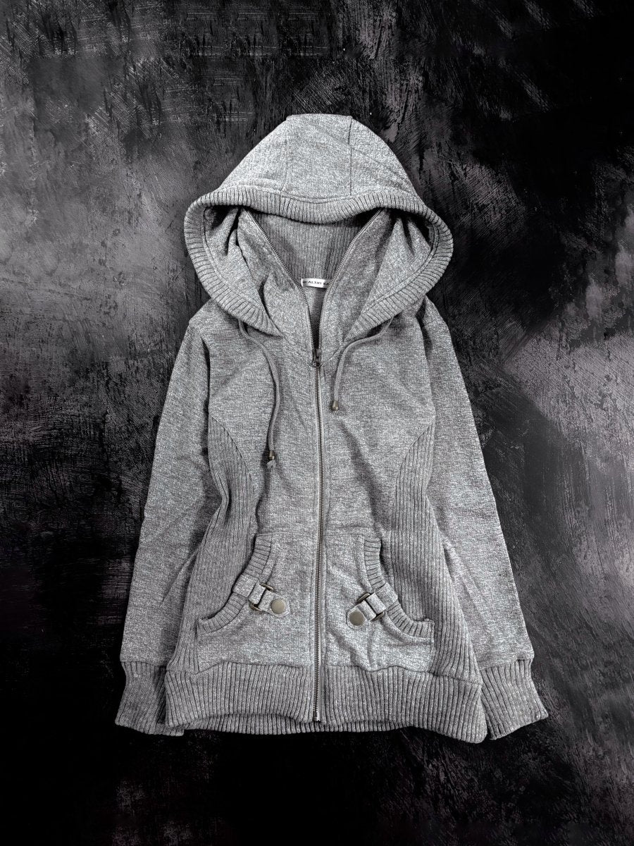 Ash Zip Up Hoodie Jacket - MIDNIGHT FAE