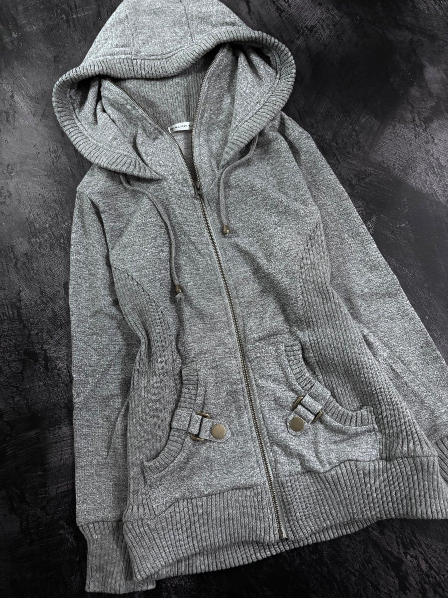 Ash Zip Up Hoodie Jacket - MIDNIGHT FAE