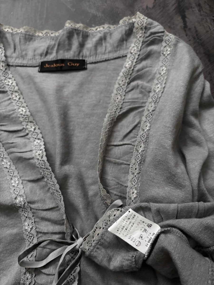Ashen Tie-Up Cardigan - MIDNIGHT FAE