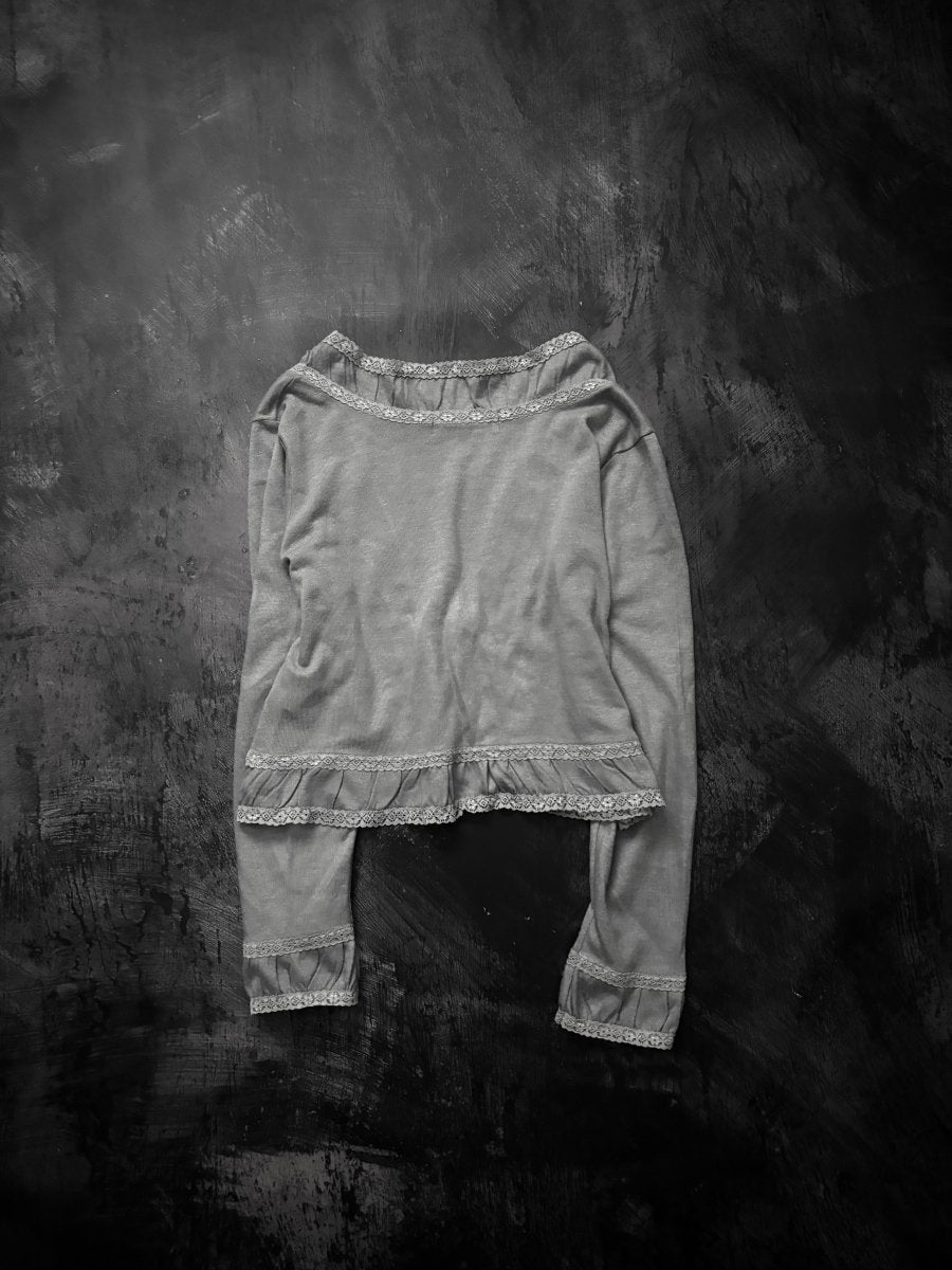 Ashen Tie-Up Cardigan - MIDNIGHT FAE