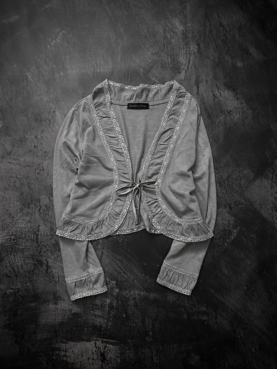 Ashen Tie-Up Cardigan - MIDNIGHT FAE