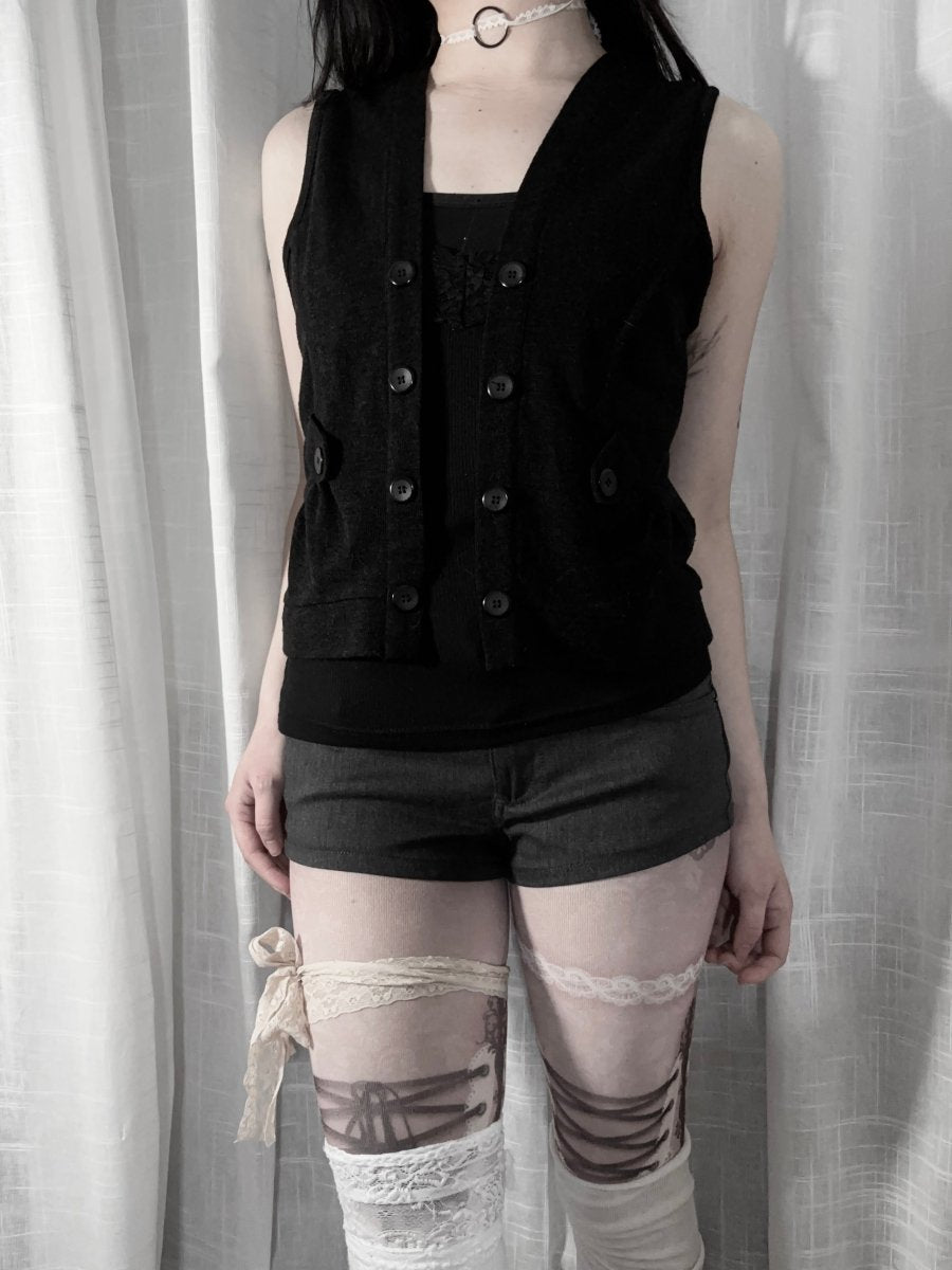 Attendant's Knit Vest - MIDNIGHT FAE