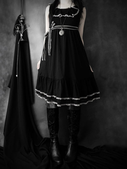 Axes Midi Dress - MIDNIGHT FAE