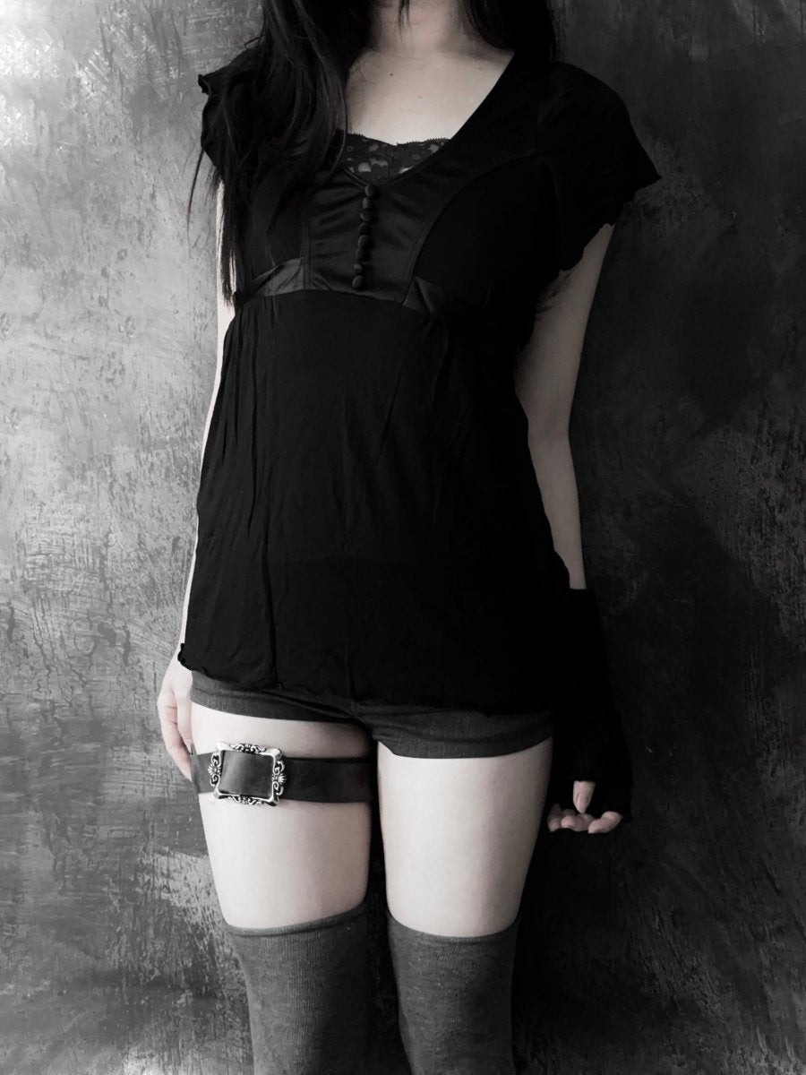 Beams Babydoll Top - MIDNIGHT FAE