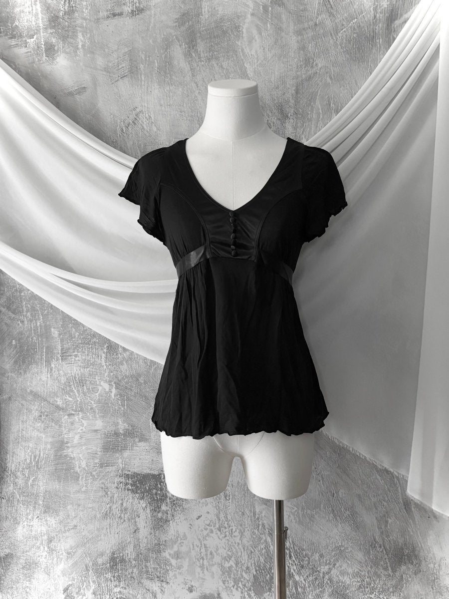 Beams Babydoll Top - MIDNIGHT FAE