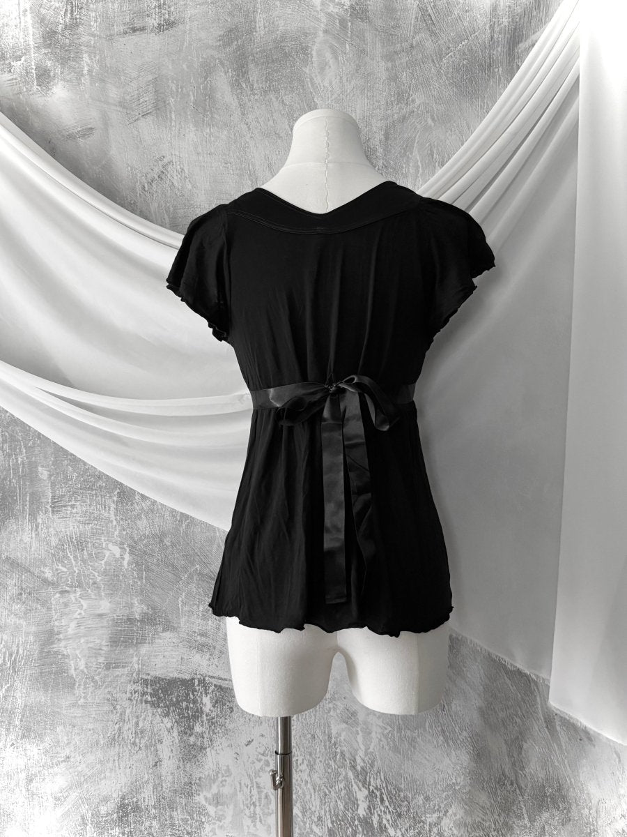 Beams Babydoll Top - MIDNIGHT FAE