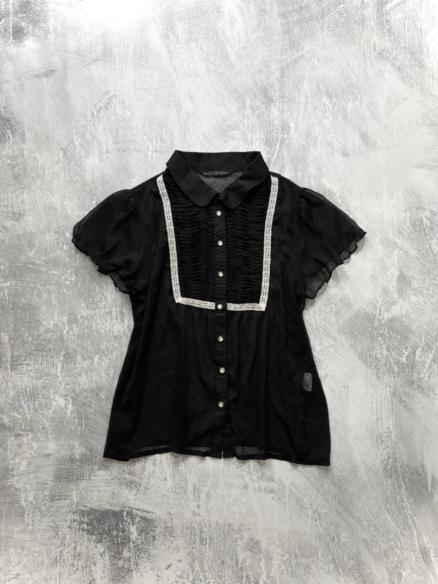 Begum Polkadot Shirt - MIDNIGHT FAE