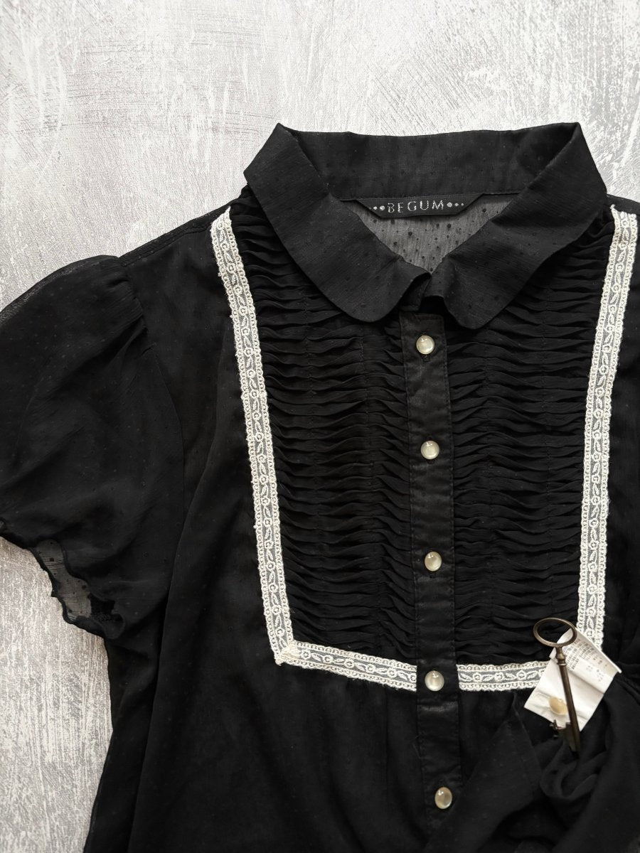 Begum Polkadot Shirt - MIDNIGHT FAE