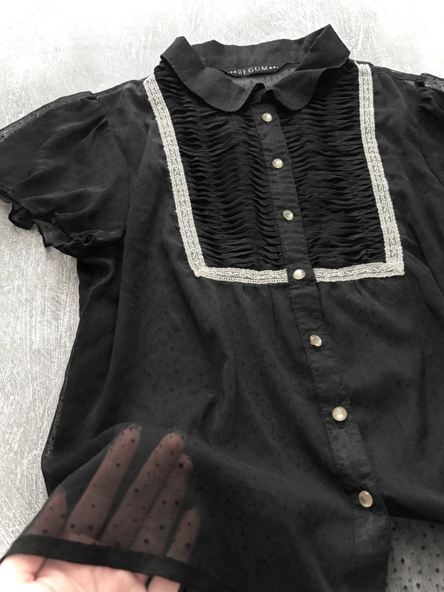 Begum Polkadot Shirt - MIDNIGHT FAE