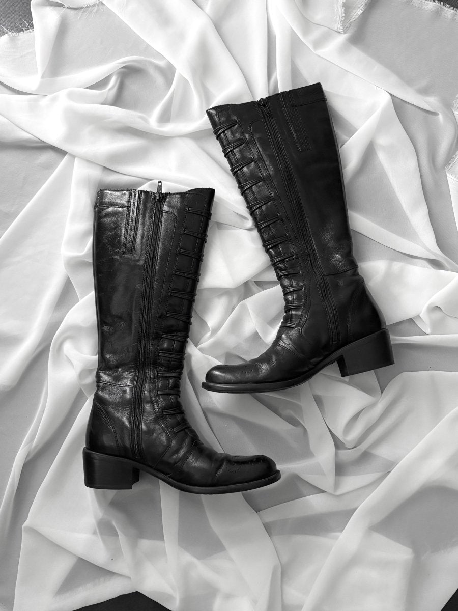 Black Button Boots II - MIDNIGHT FAE