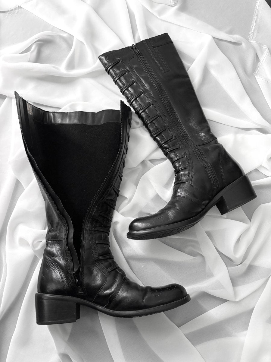 Black Button Boots II - MIDNIGHT FAE