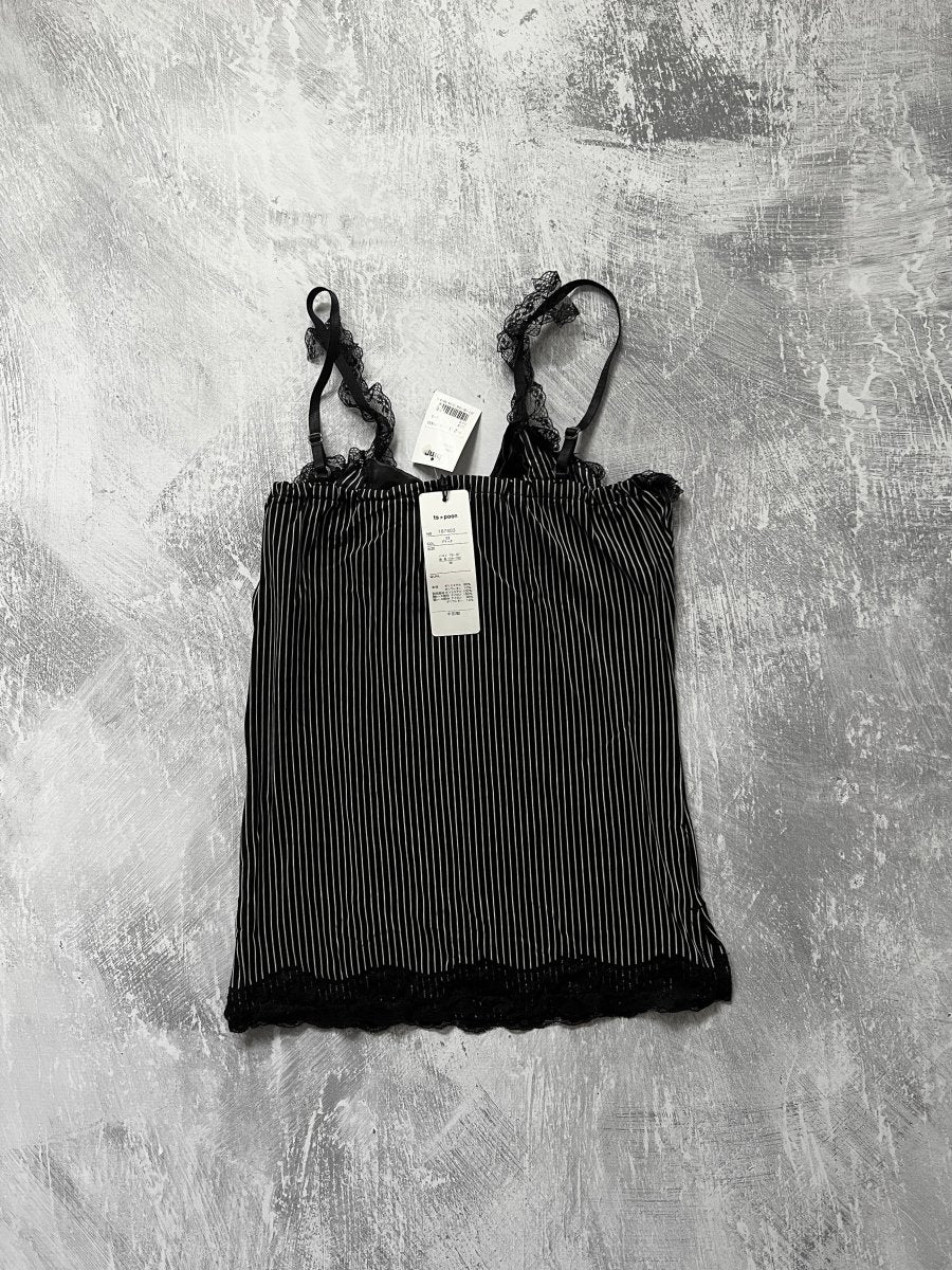 Black Pinstripe Cami (BNWT) - MIDNIGHT FAE
