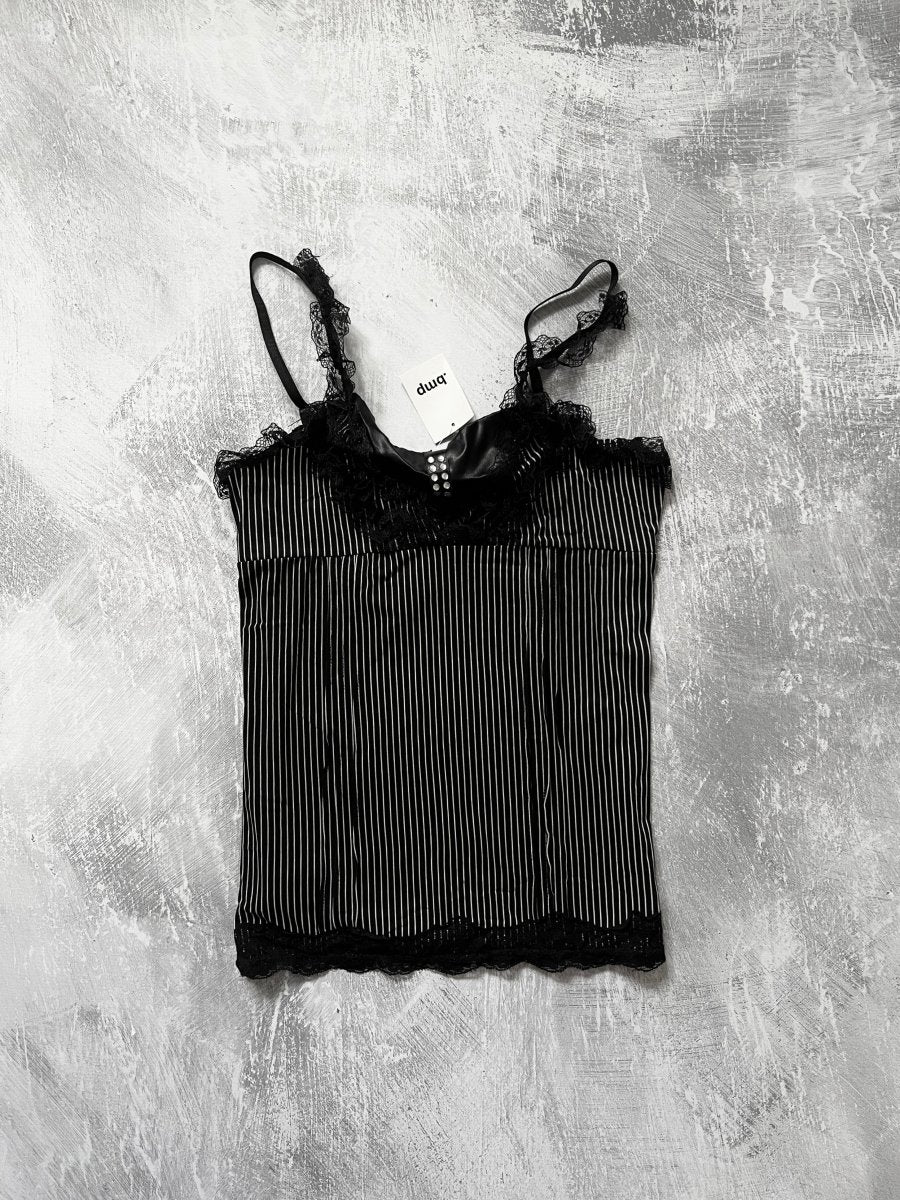 Black Pinstripe Cami (BNWT) - MIDNIGHT FAE