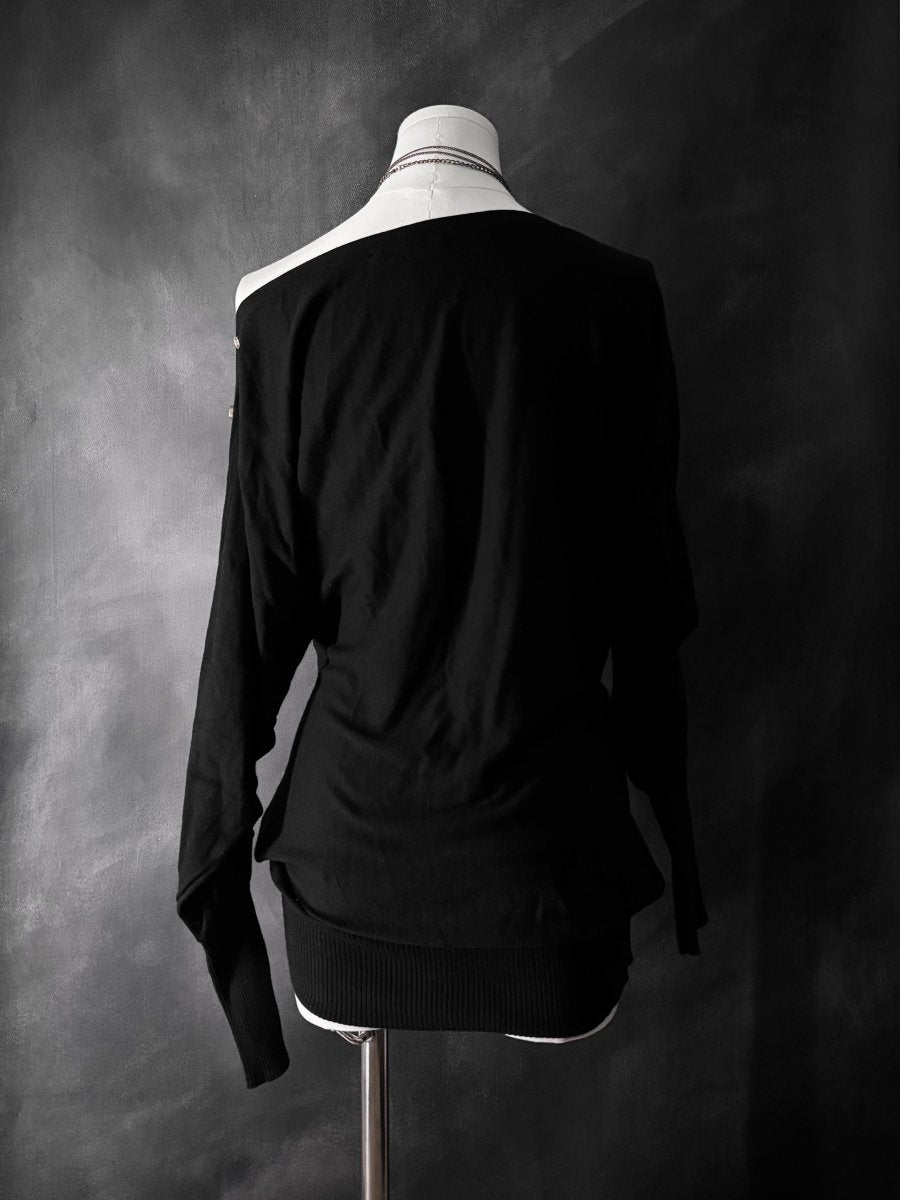 Black Slouchy Tunic - MIDNIGHT FAE