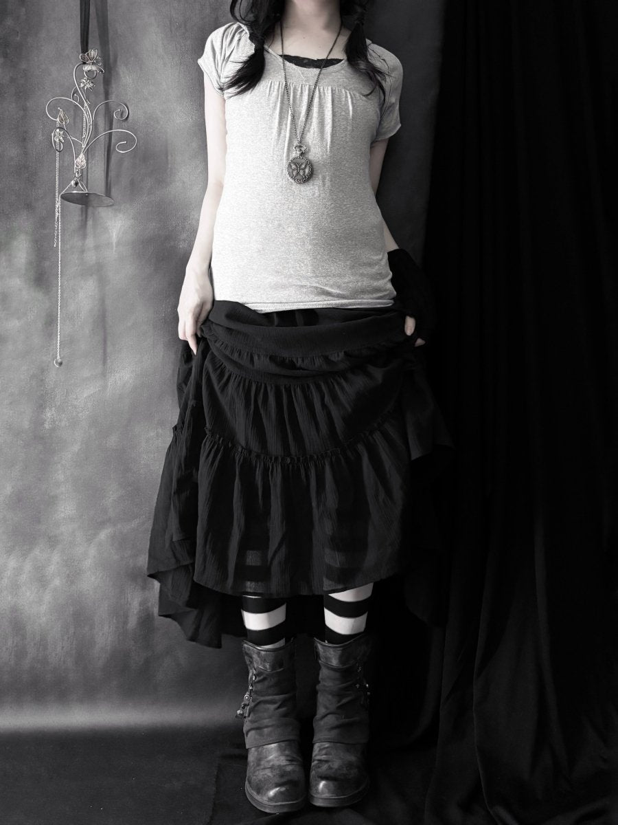 Bone Hooded Shirt - MIDNIGHT FAE