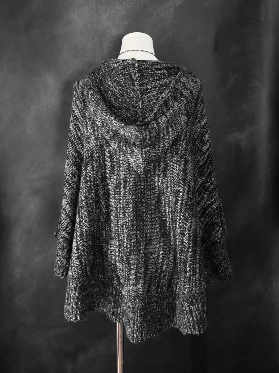 Borne Knit Poncho - MIDNIGHT FAE