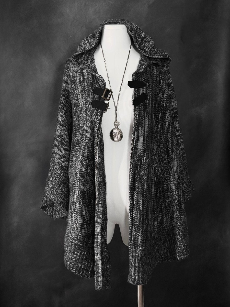 Borne Knit Poncho - MIDNIGHT FAE