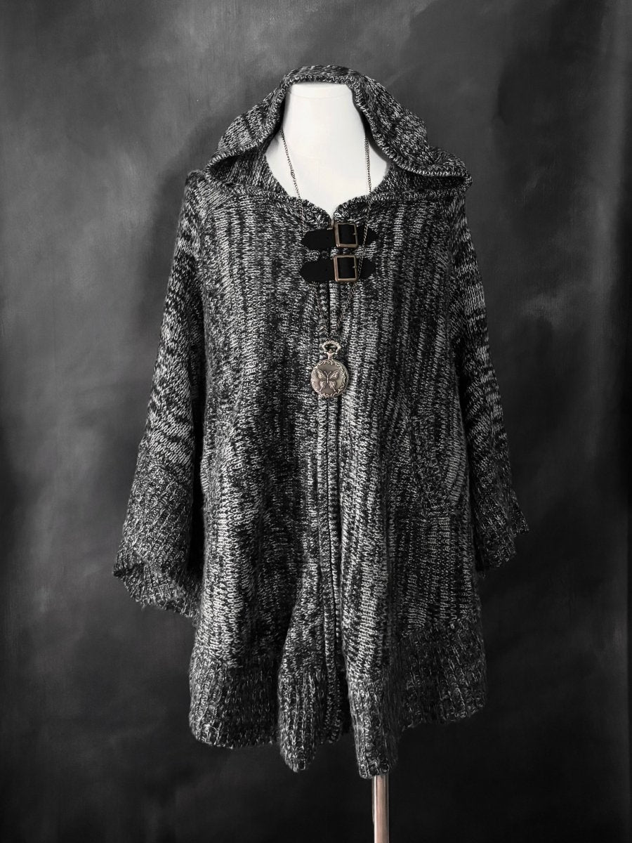 Borne Knit Poncho - MIDNIGHT FAE