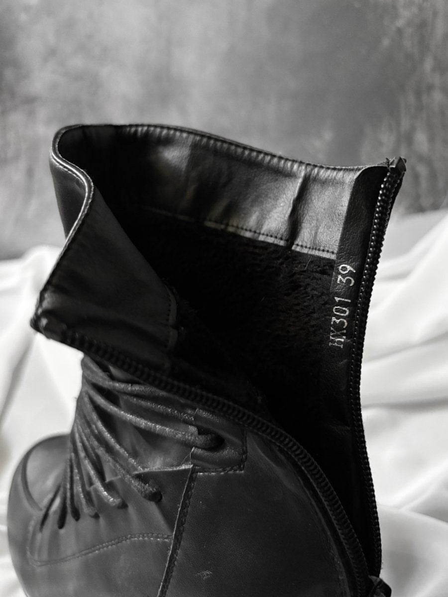 Bound Leather Boots - MIDNIGHT FAE