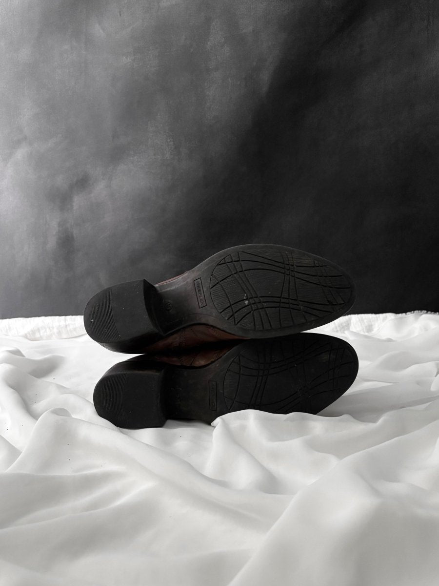Brown Button Boots - MIDNIGHT FAE