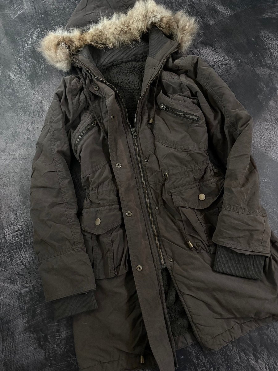 Brown Khaki Parka Coat - MIDNIGHT FAE