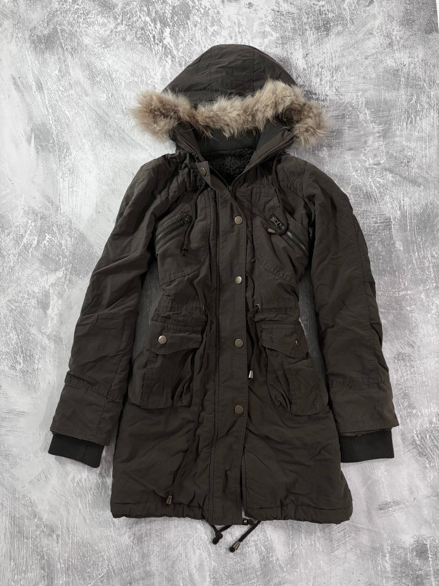 Brown Khaki Parka Coat - MIDNIGHT FAE