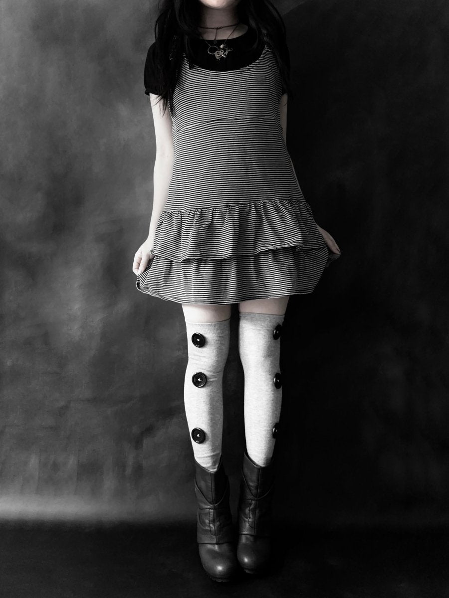 Brume Striped Dress - MIDNIGHT FAE