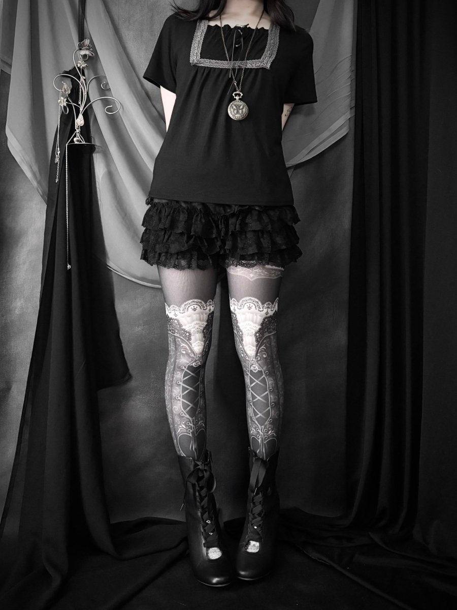 Cassolo Lace Blouse - MIDNIGHT FAE